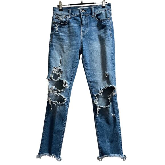Pistola Size 25 Distressed Frayed Hem Denim Jeans - Picture 1 of 10